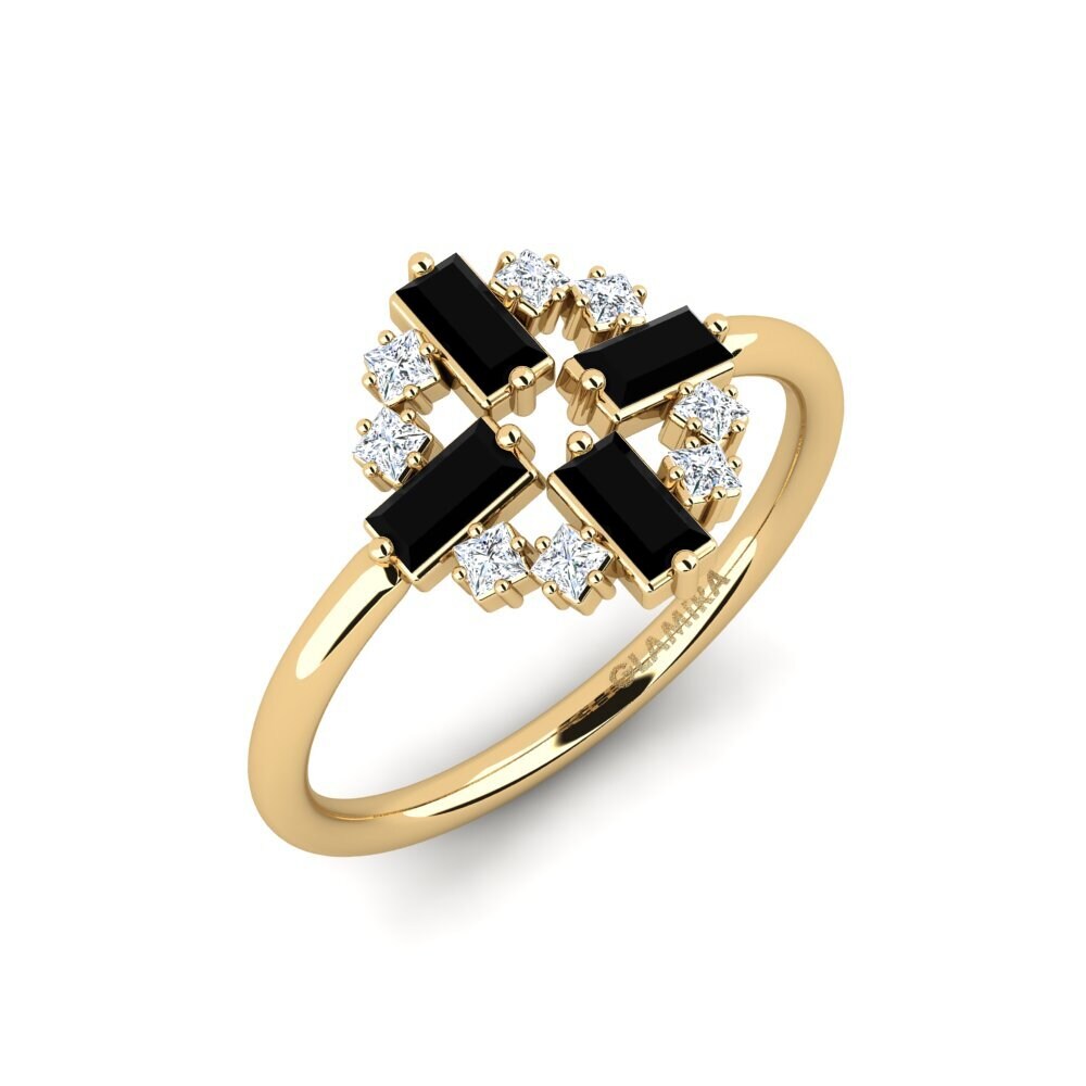 Schwarzer Saphir Ring Potles