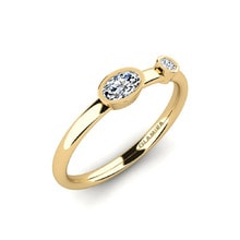 Ring Pouyta 585 Yellow Gold & Swarovski Crystal