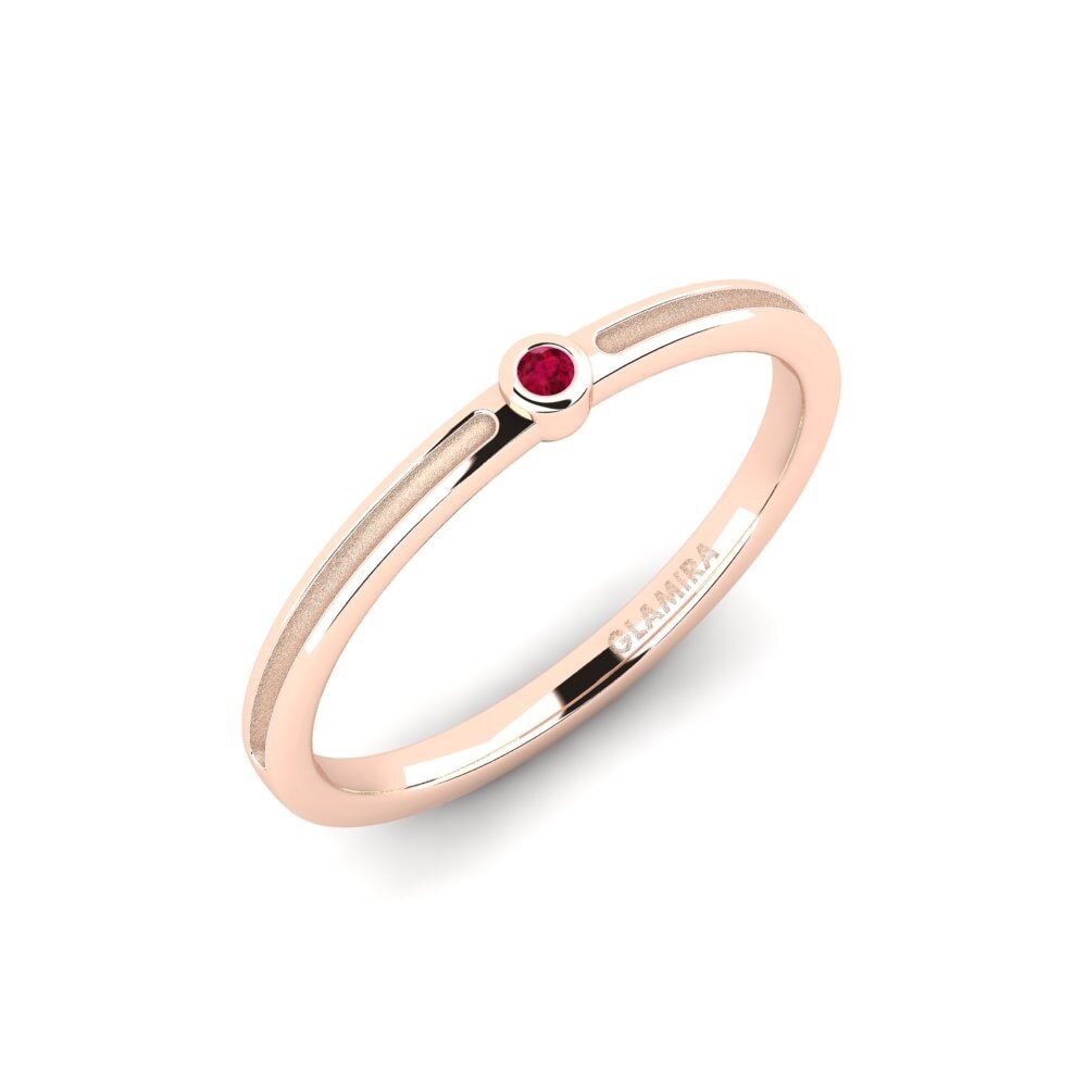 14ct Rose Gold Ruby Engagement Ring Prosel