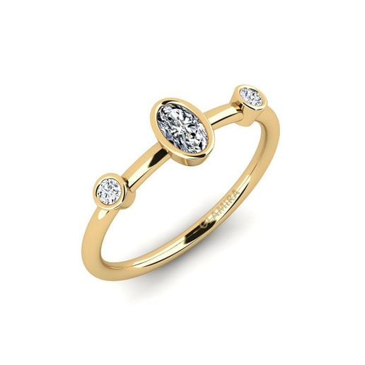 Ring Sanira 585 Yellow Gold & Swarovski Crystal
