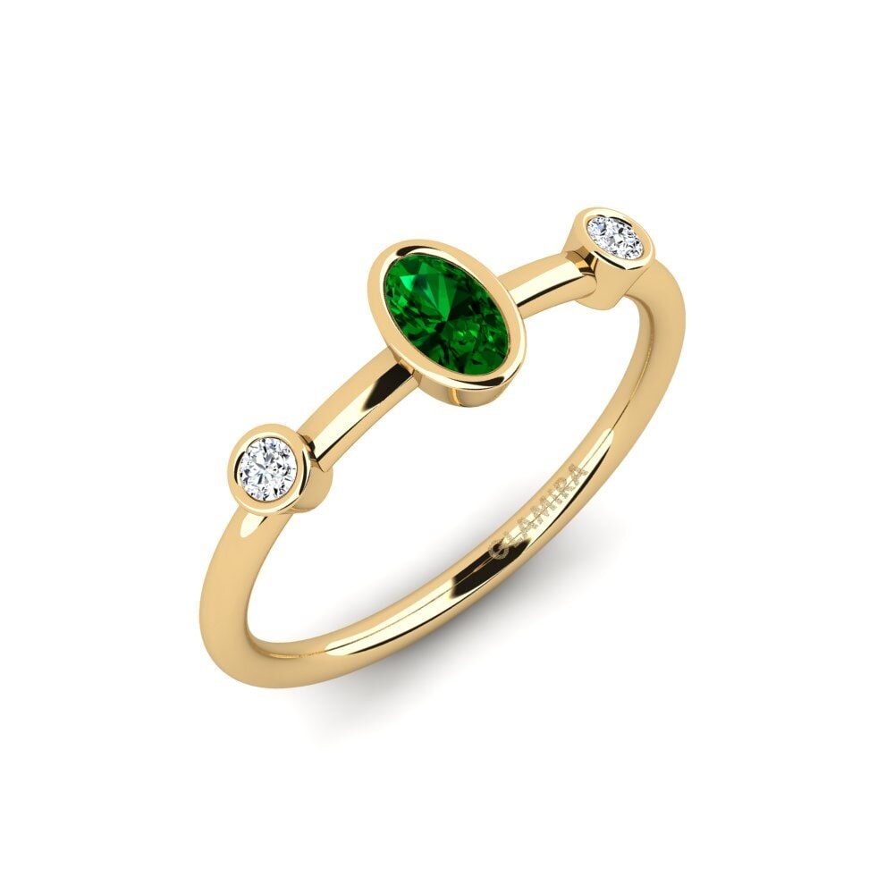 Zircone Vert Bague de fiançailles Sanira
