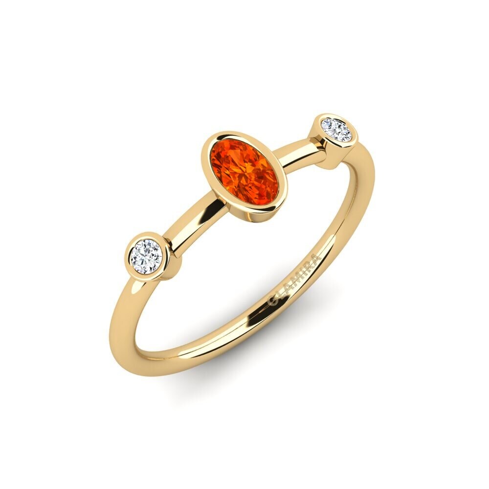 Orange Sapphire Engagement Ring Sanira