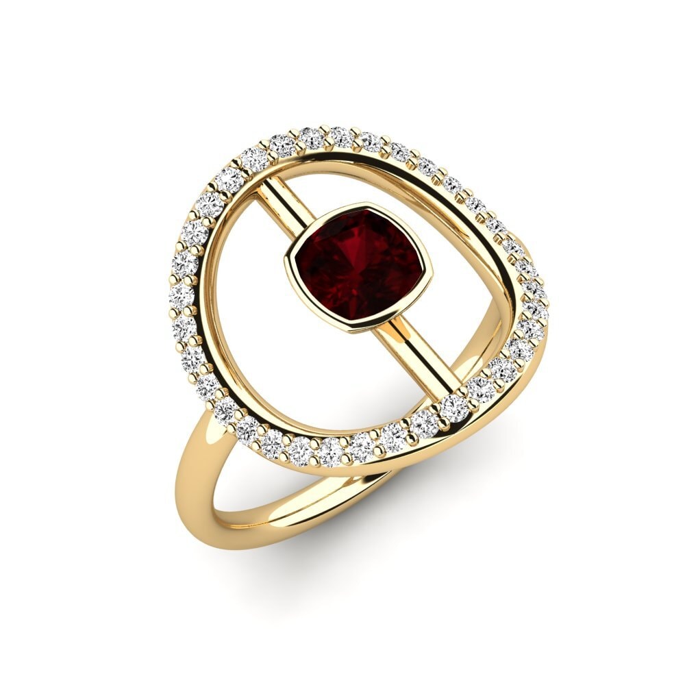 Garnet Engagement Ring Santor
