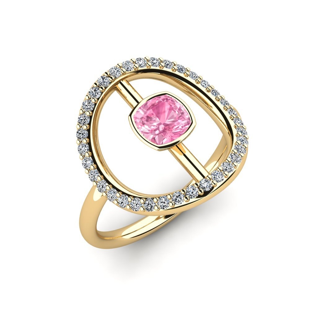 Pink Sapphire Engagement Ring Santor