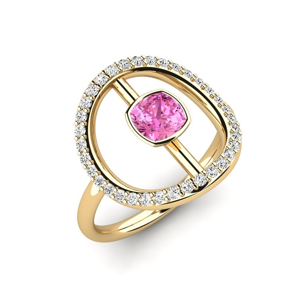 Pink Topaz Engagement Ring Santor