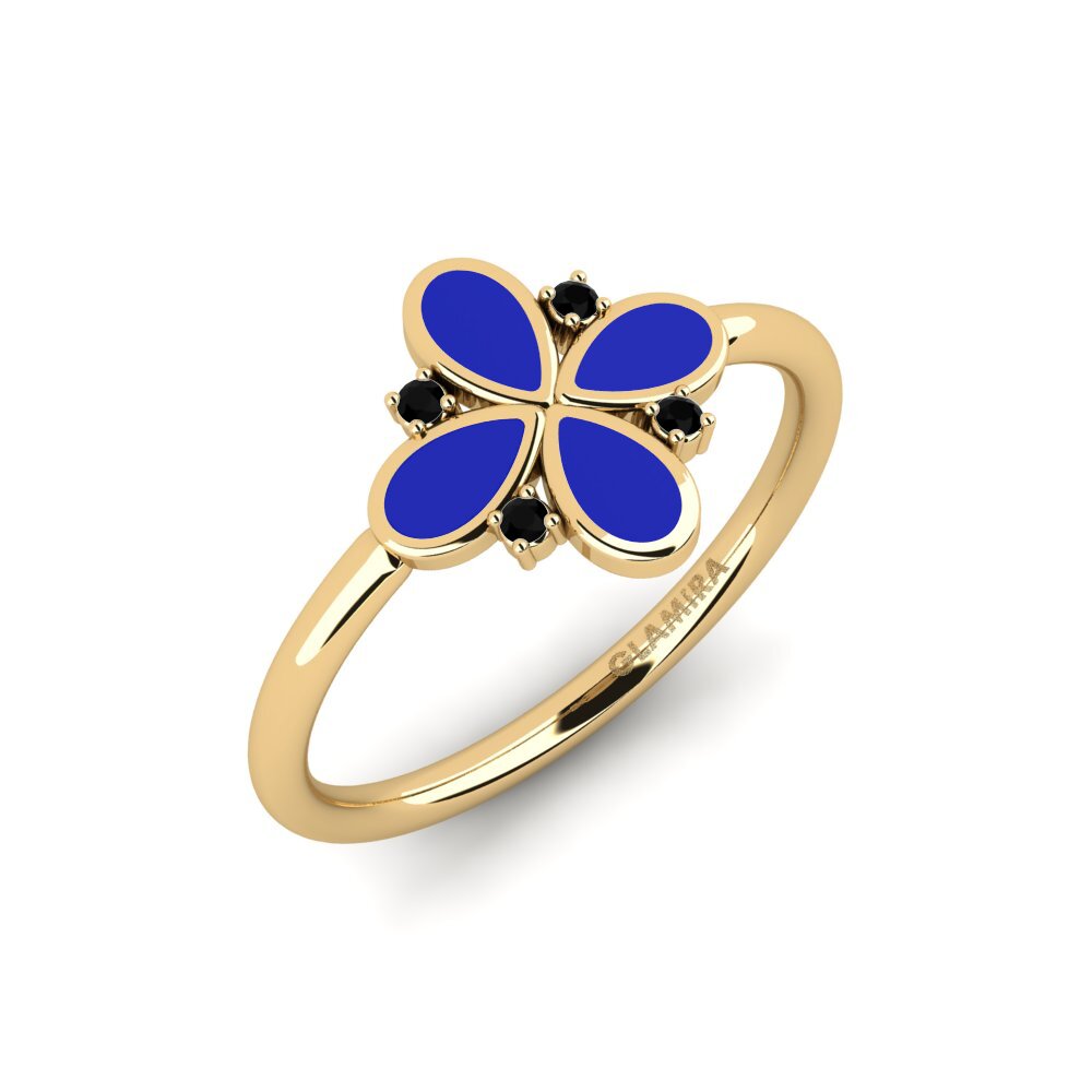 Schwarzer Saphir Ring Scractore
