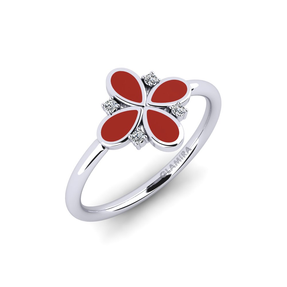 White Silver Ring Scractore