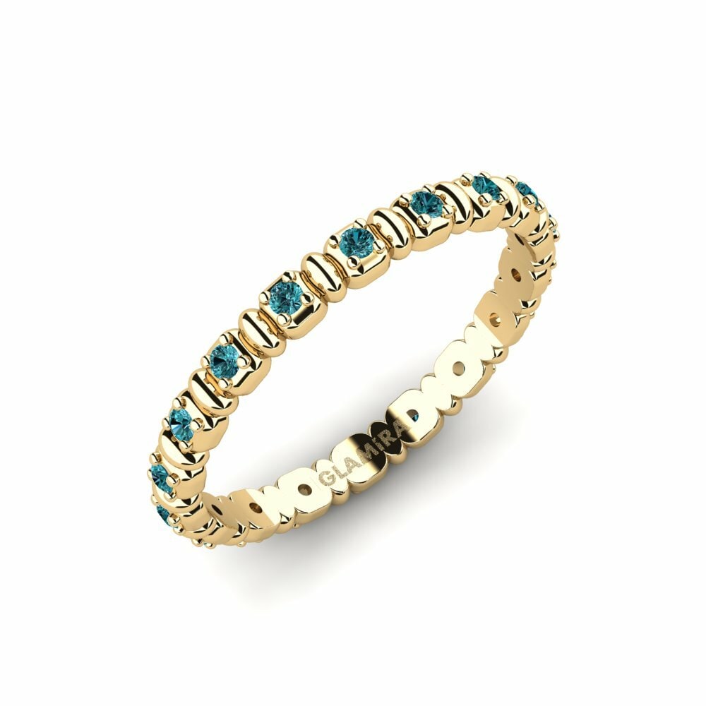 Anillo Siwenc Diamante Azul