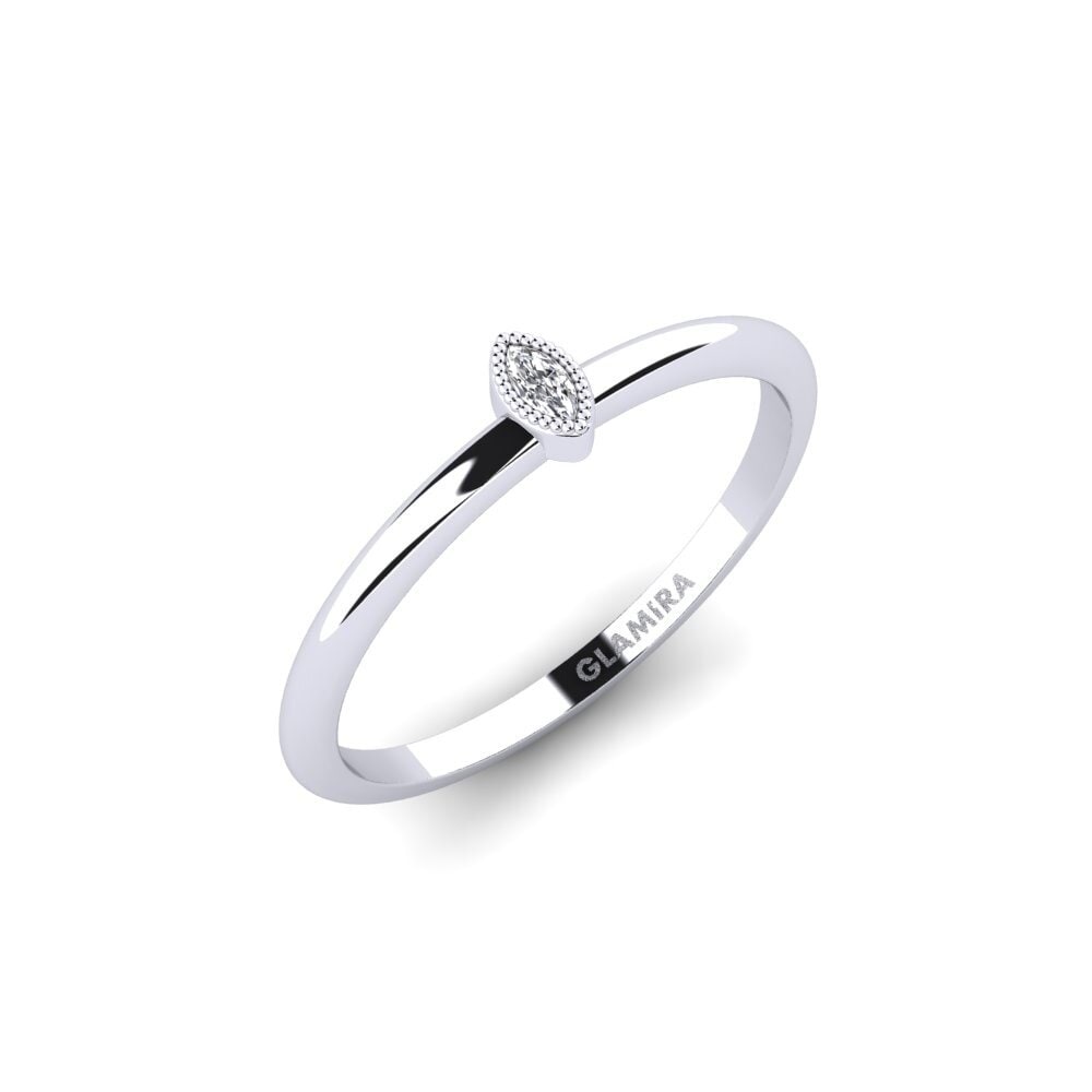 585 Bílé zlato Diamant Brilliant Zásnubní prsten Snyed