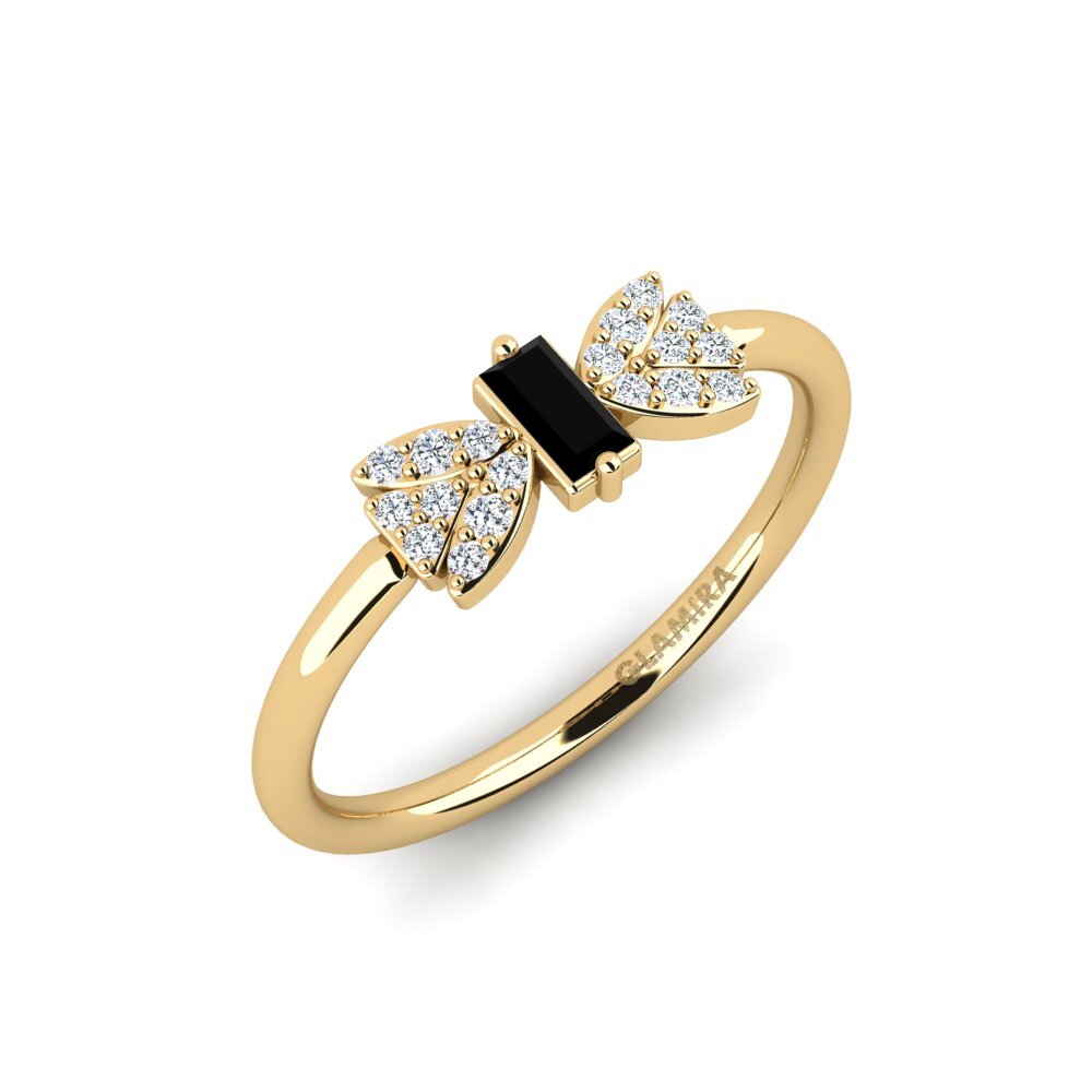 Schwarzer Saphir Ring Sprus