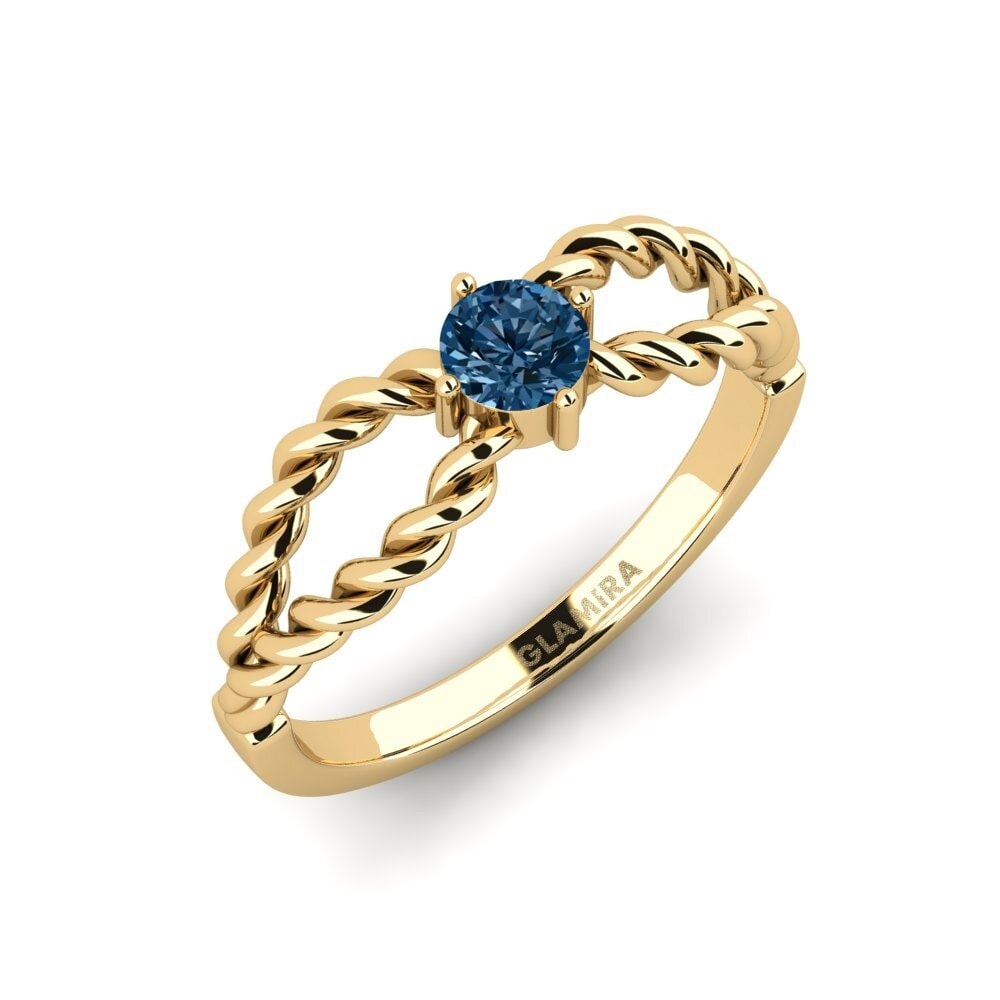 Blue Diamond Engagement Ring Leppo