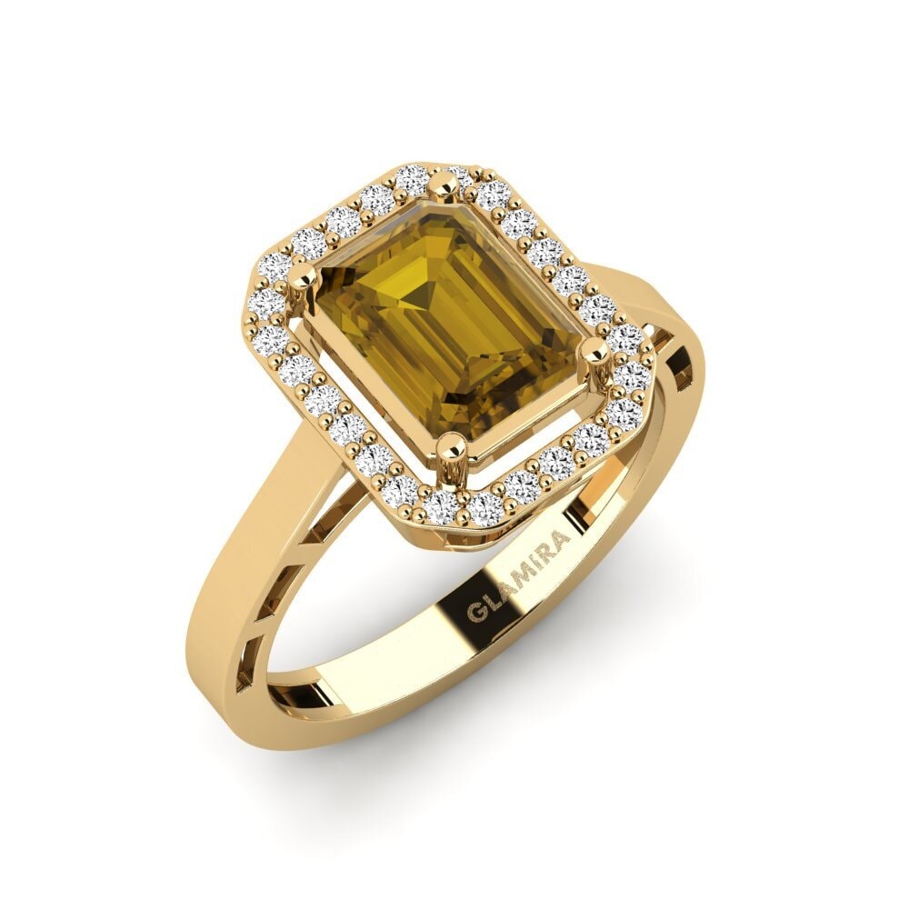 Brown Zircon Engagement Ring Manifoldness