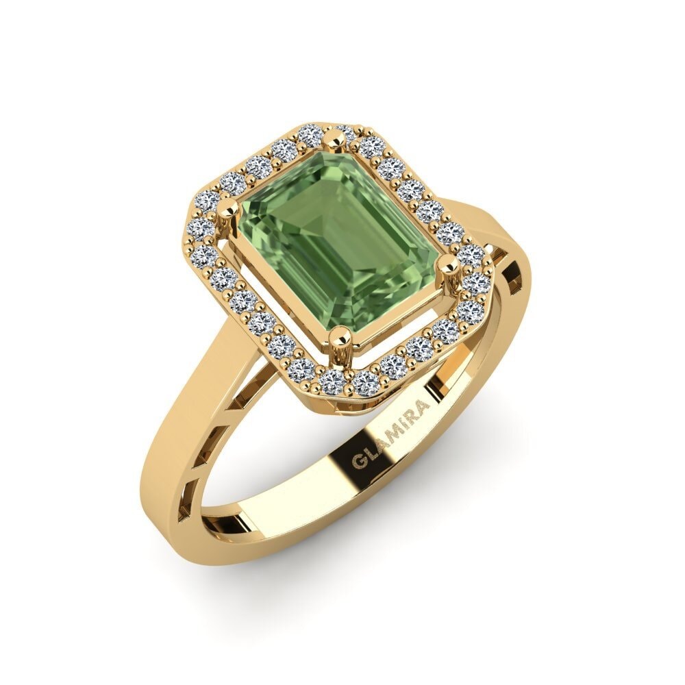 Green Sapphire Engagement Ring Manifoldness