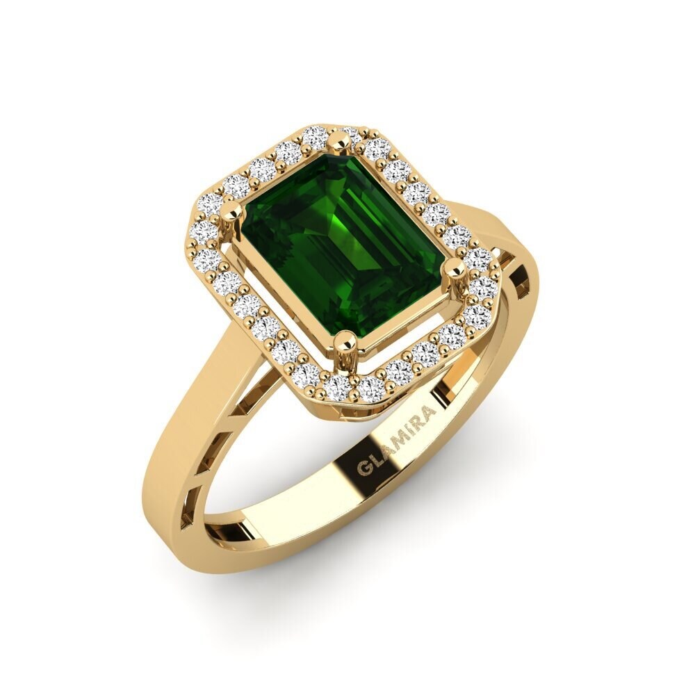 Green Tourmaline Engagement Ring Manifoldness