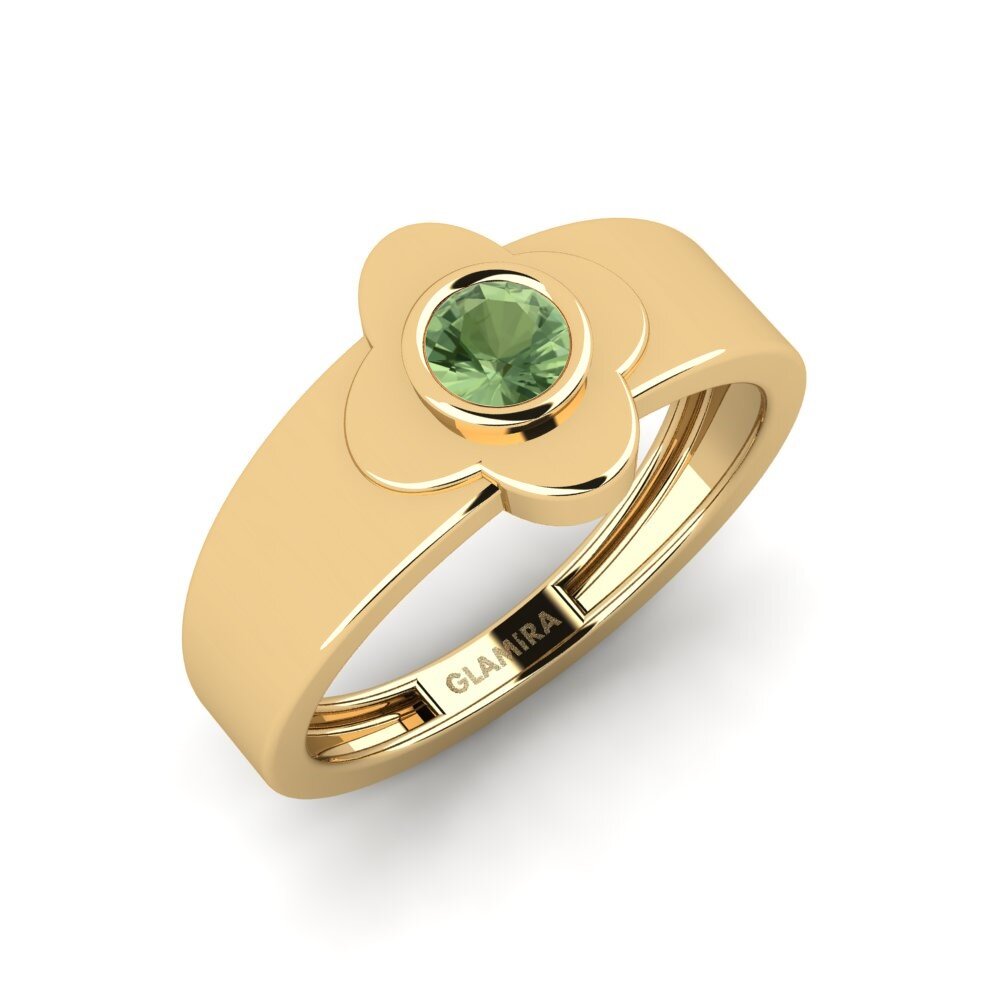 Zafiro Verde Anillo de compromiso Martaredna