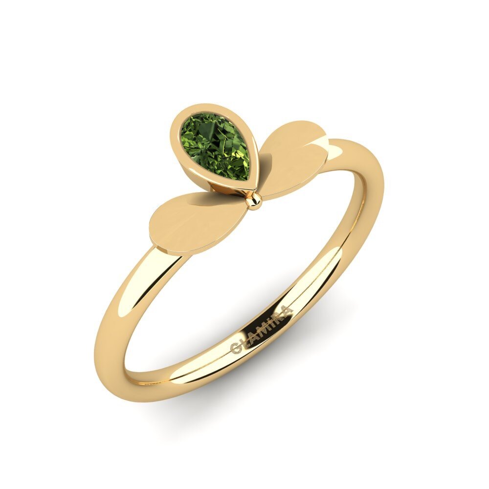 Zafiro Verde Anillo de compromiso Massader