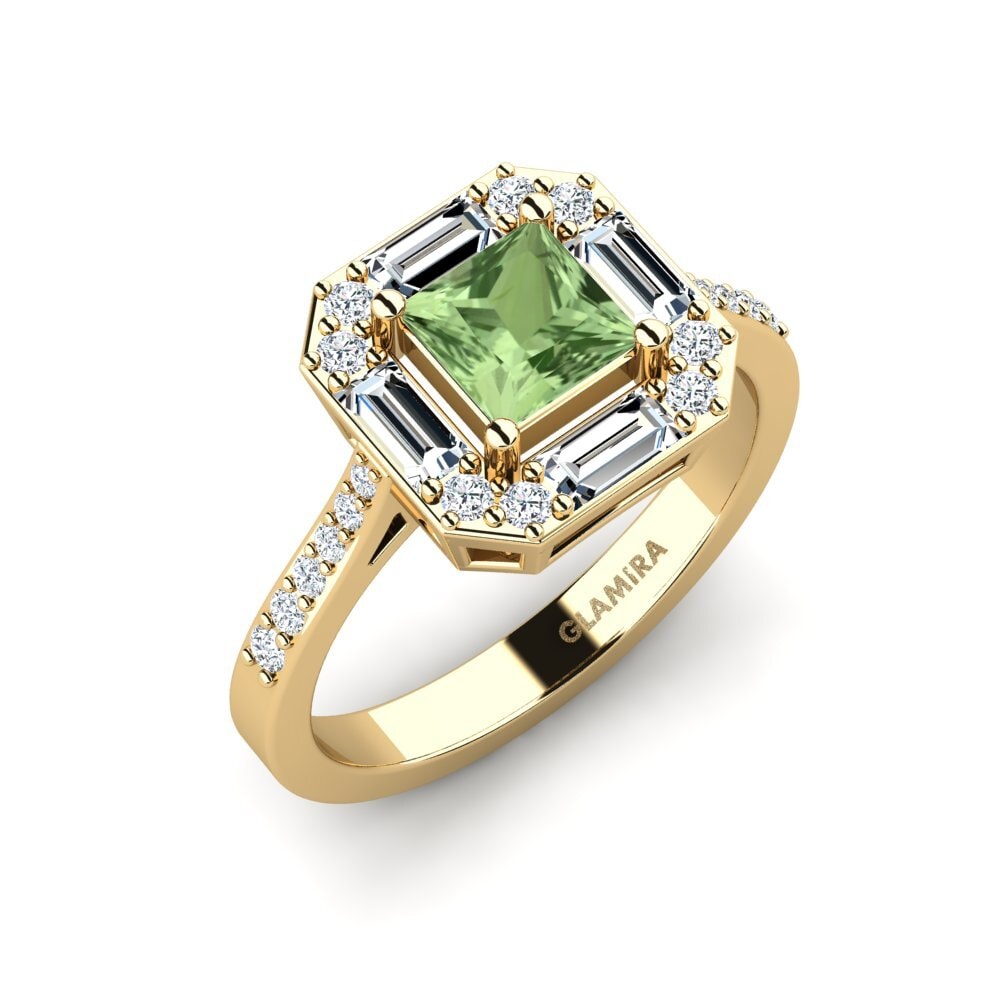 Green Sapphire Engagement Ring Montagne