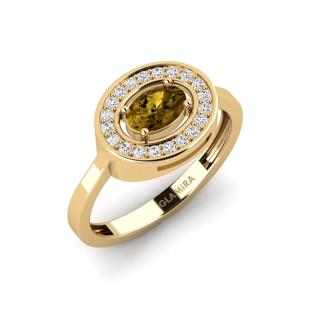Brown Zircon Engagement Ring Nifi