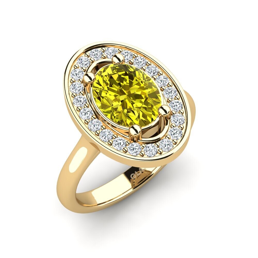Diamante Amarillo Anillo de compromiso Olpeamse