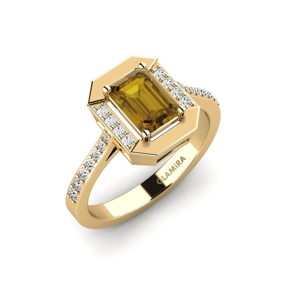 Brown Zircon Engagement Ring Originaire