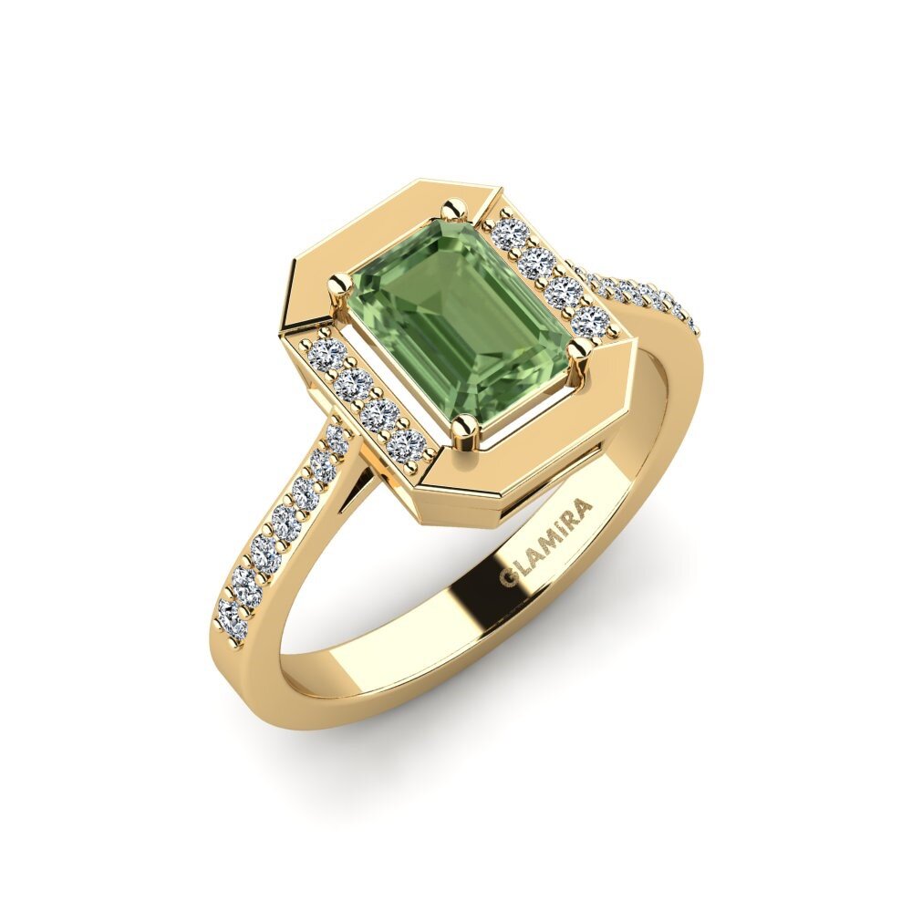 Green Sapphire Engagement Ring Originaire