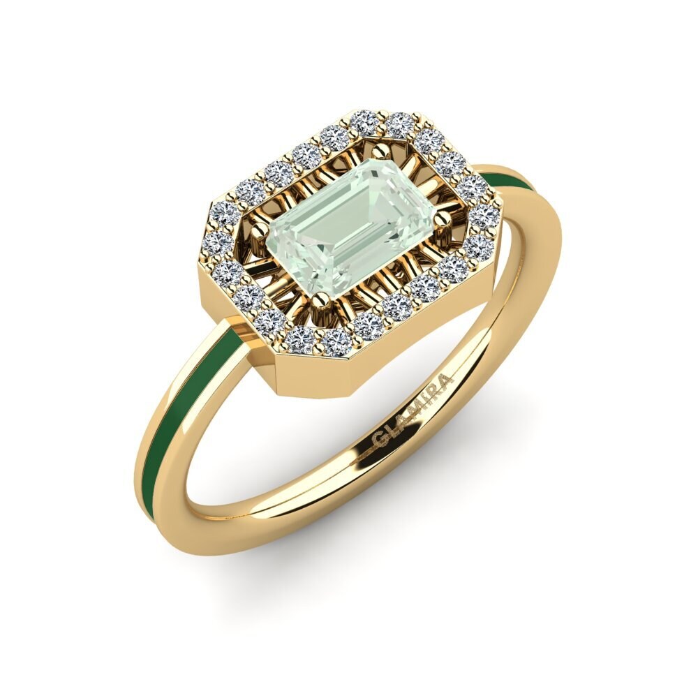 Green Amethyst Ring Owroni