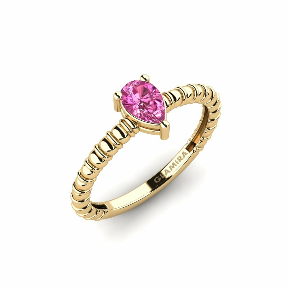 Pink Topaz Engagement Ring Privies