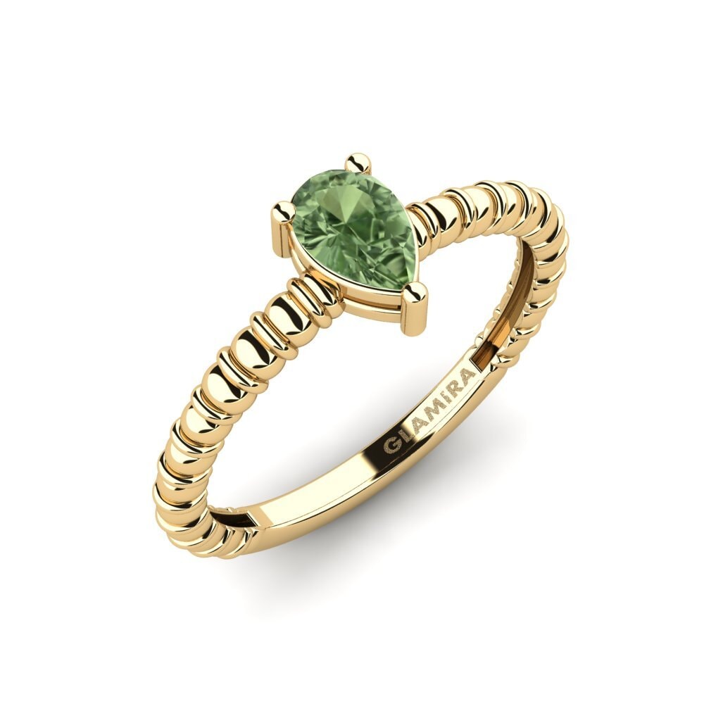 Zafiro Verde Anillo de compromiso Privies