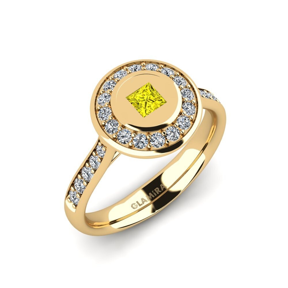 Diamante Amarillo Anillo de compromiso Quell