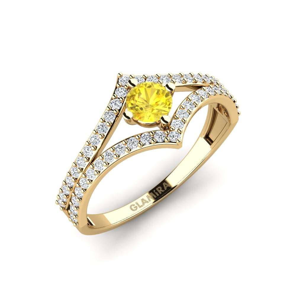 Yellow Sapphire Engagement Ring Rentere