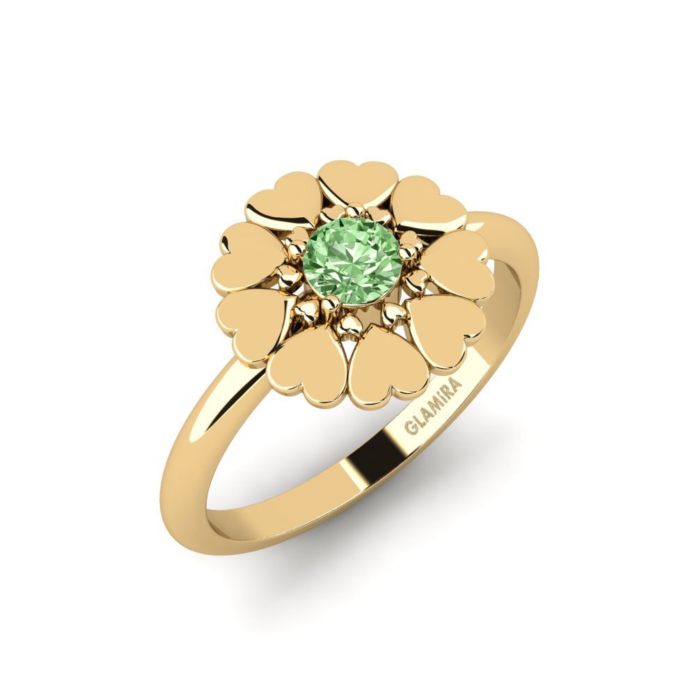 Diamante Verde Anillo Rive