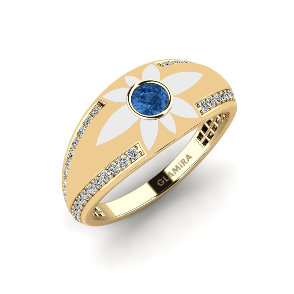 Dunkelblauer Zirkonia Ring Rochellxv