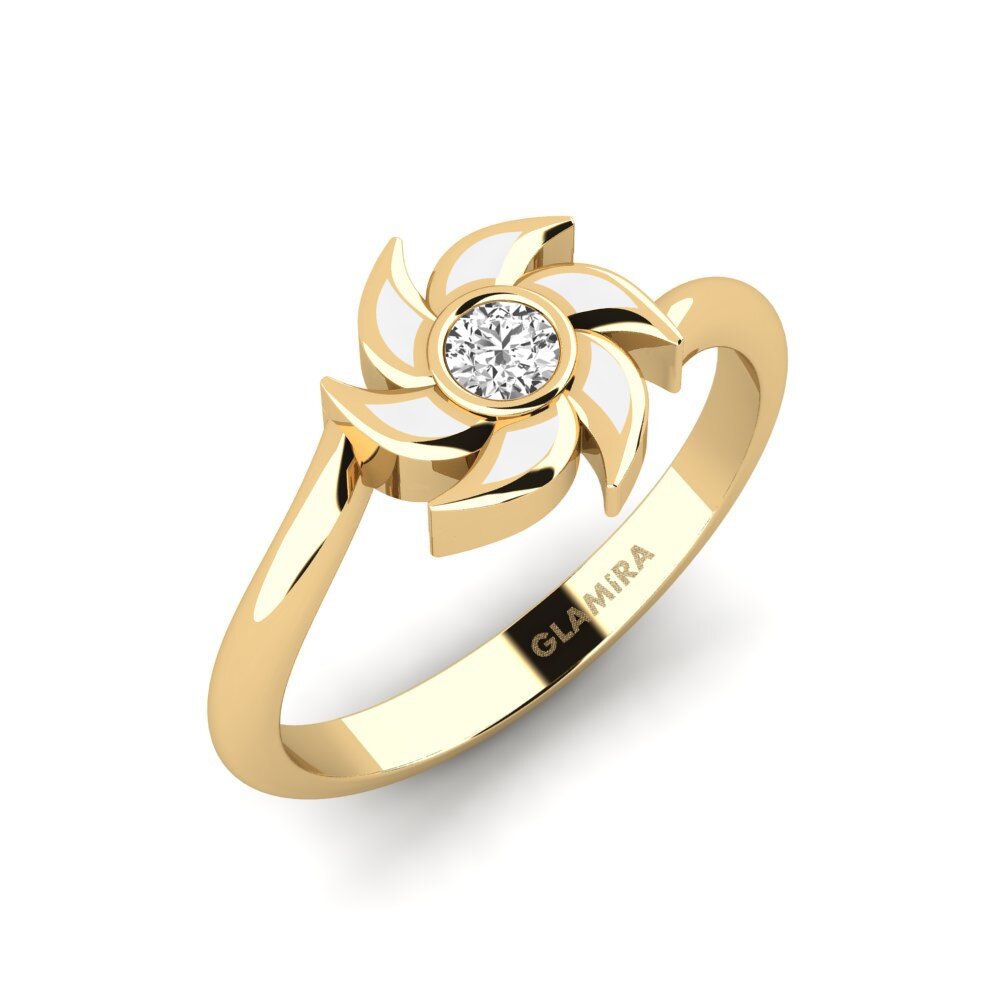 Weißer Saphir Ring Unspread
