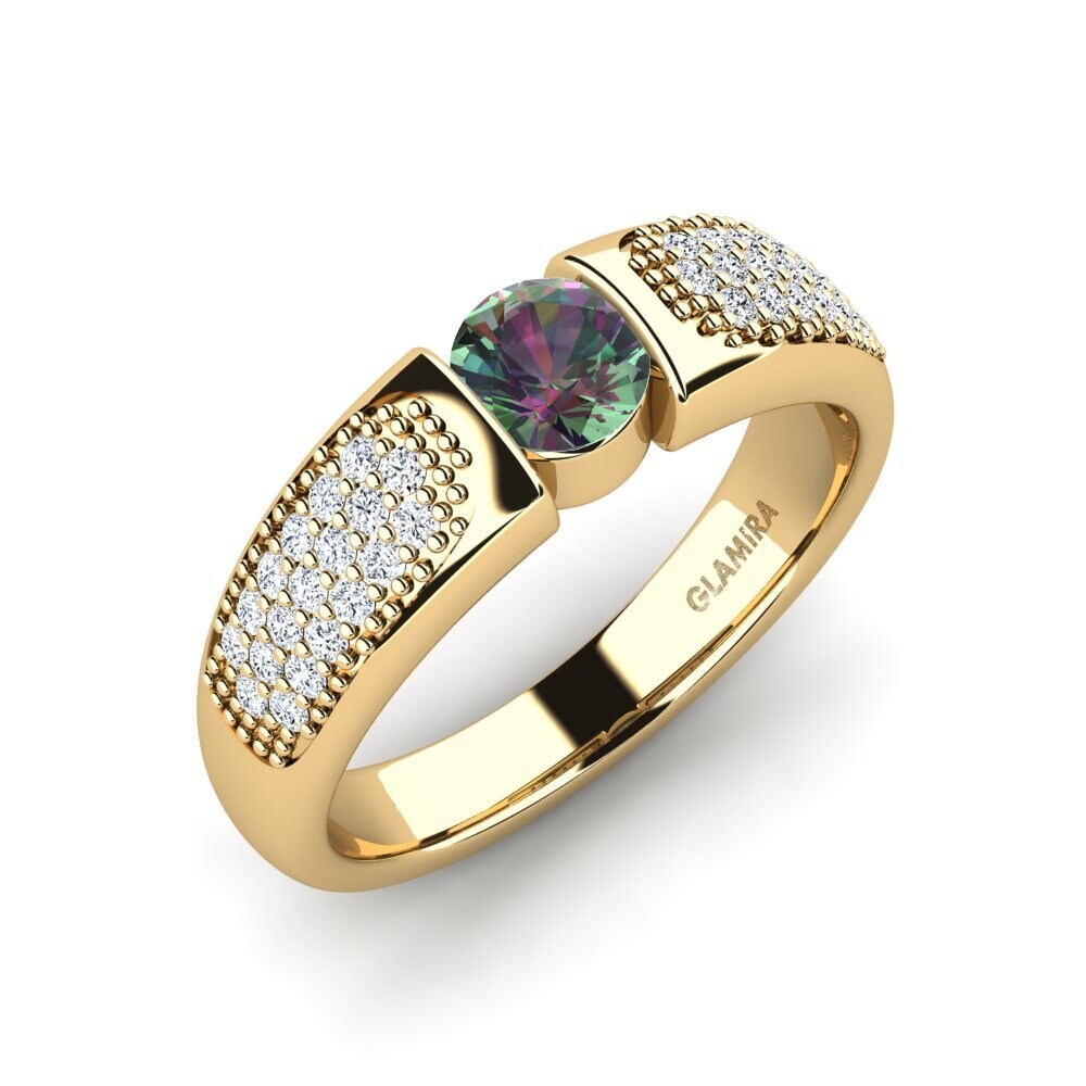 Mystic Topaz Engagement Ring Velaend