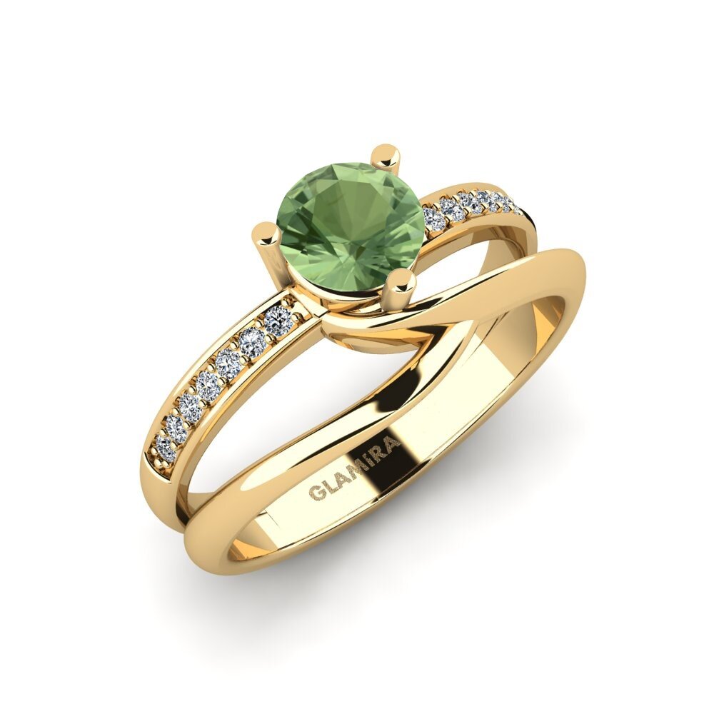 Green Sapphire Engagement Ring Wetiff