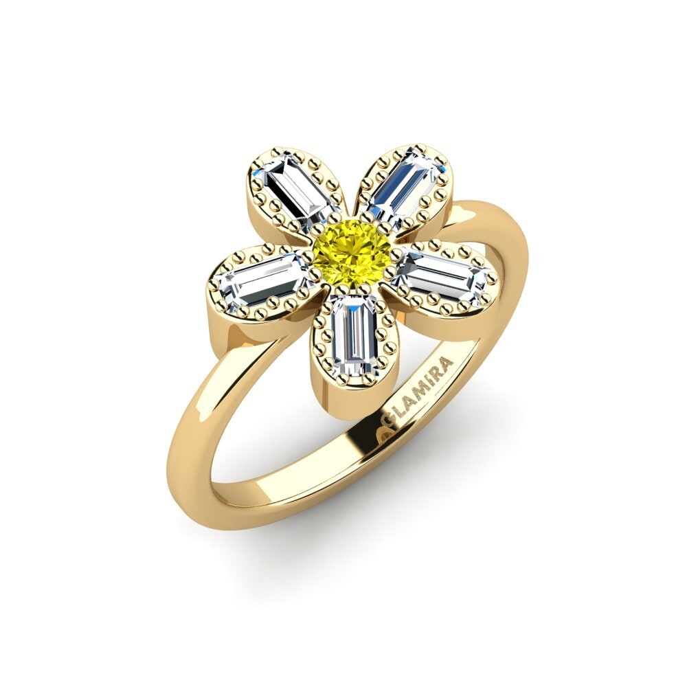 Diamante Amarillo Anillo Yasuo
