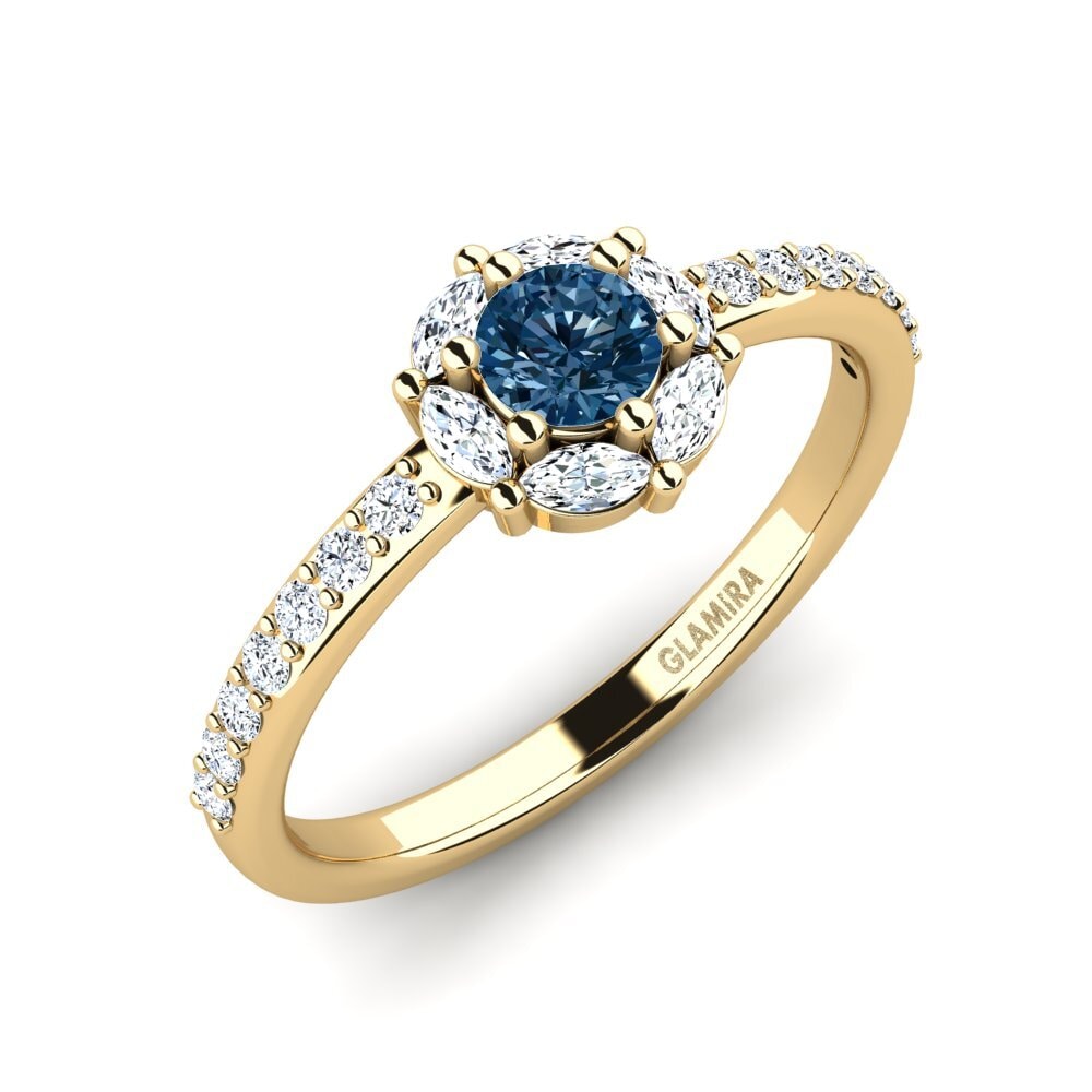 Blue Diamond Engagement Ring Zayolo