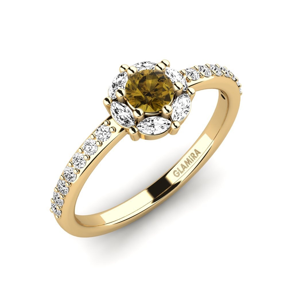 Brown Zircon Engagement Ring Zayolo