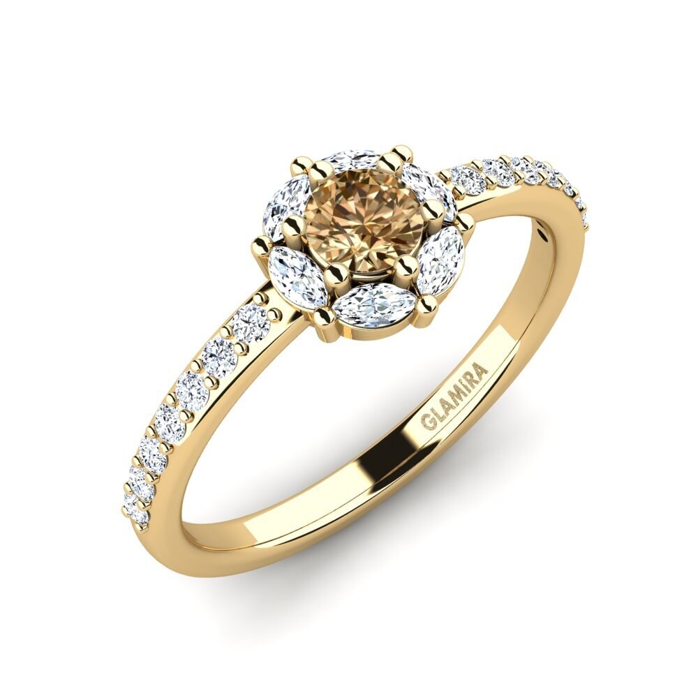 Brauner Diamant Verlobungsring Zayolo