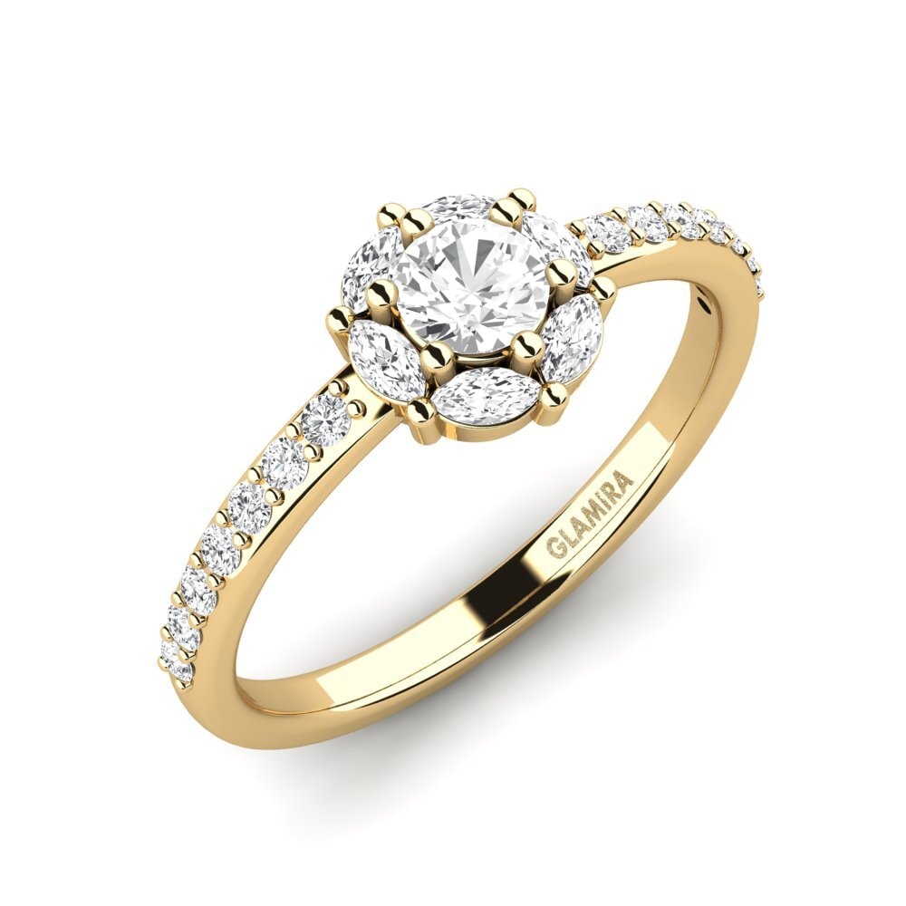 Zafiro blanco Anillo de compromiso Zayolo