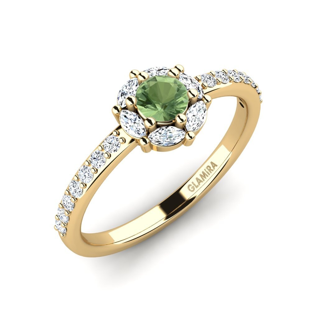 Green Sapphire Engagement Ring Zayolo
