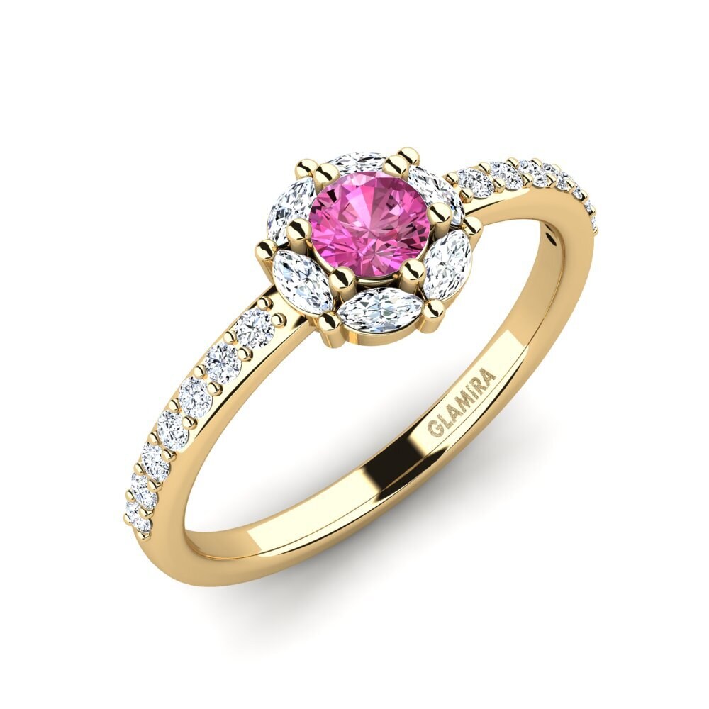 Pink Topaz Engagement Ring Zayolo