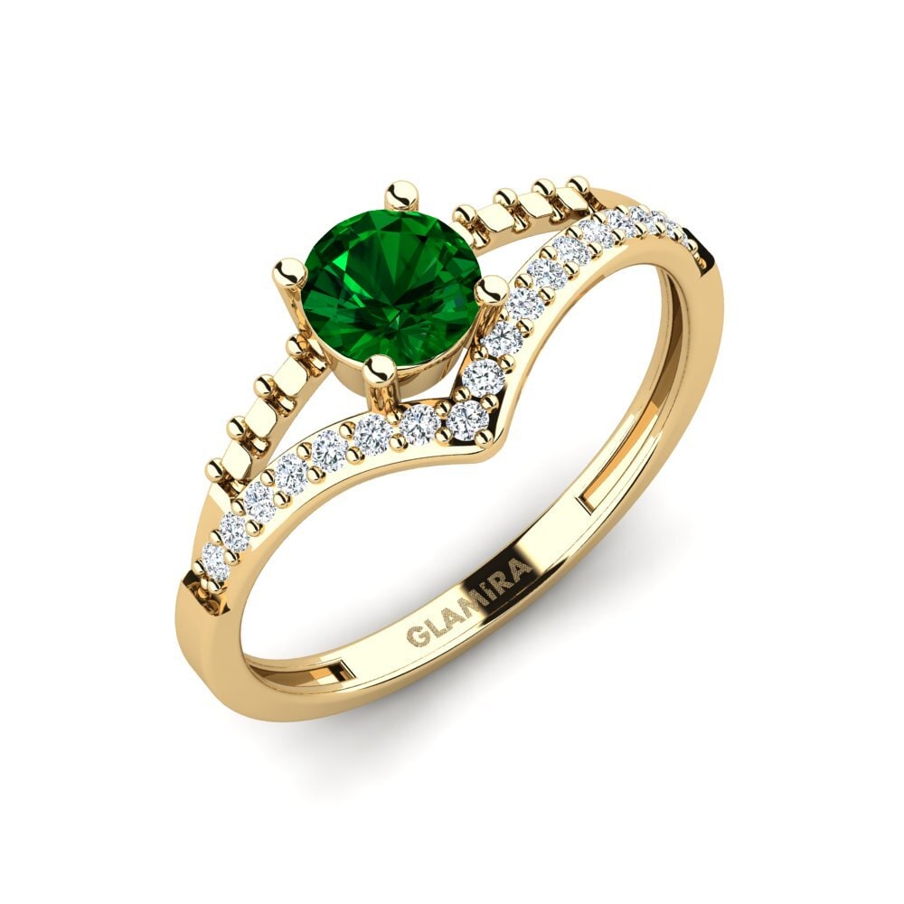 Circonita Verde Anillo de compromiso Zensben
