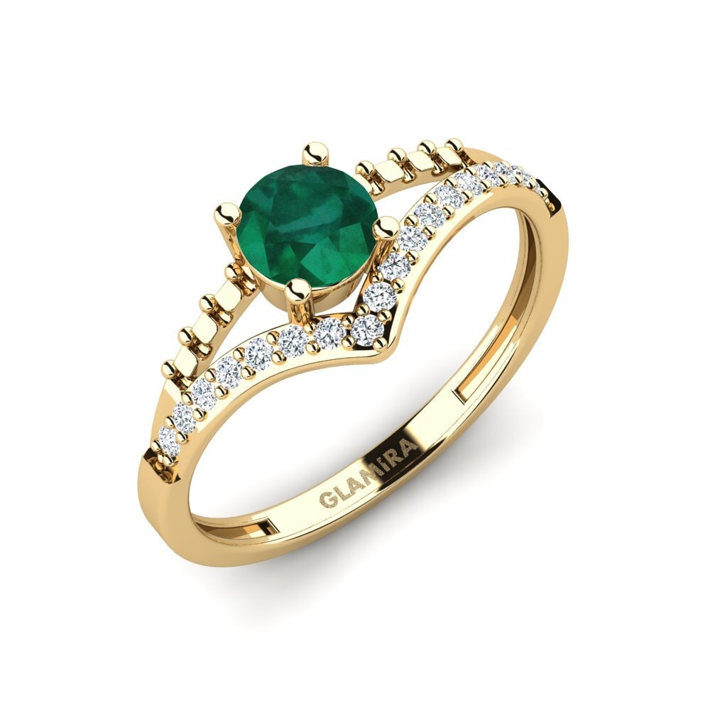 Emerald Engagement Ring Zensben