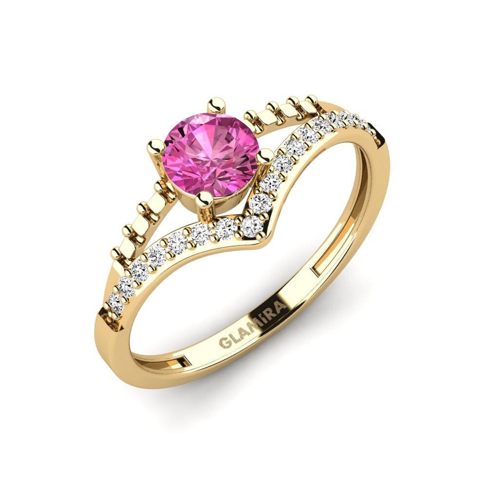 Topacio Rosa Anillo de compromiso Zensben