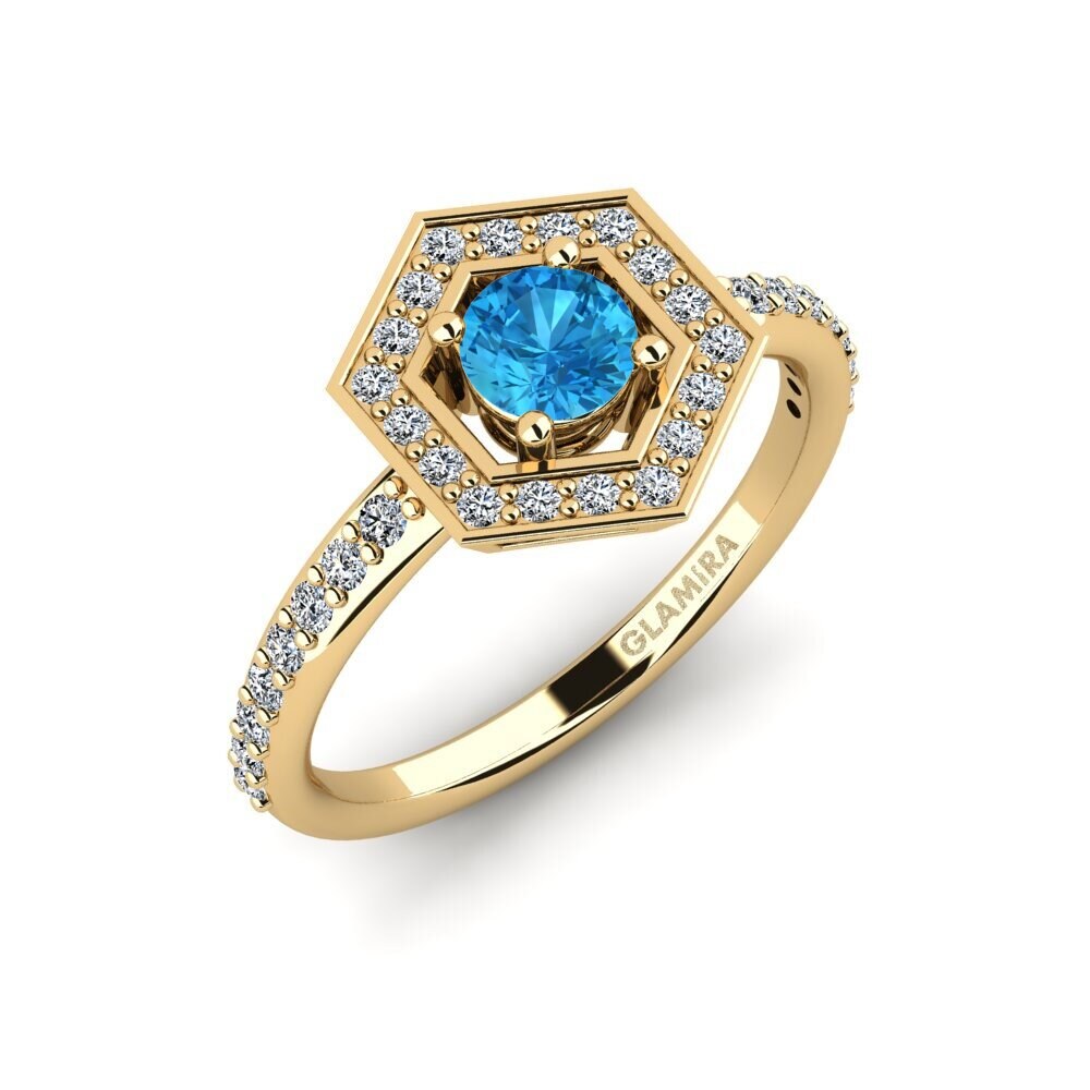 Blue Topaz Engagement Ring Zoache