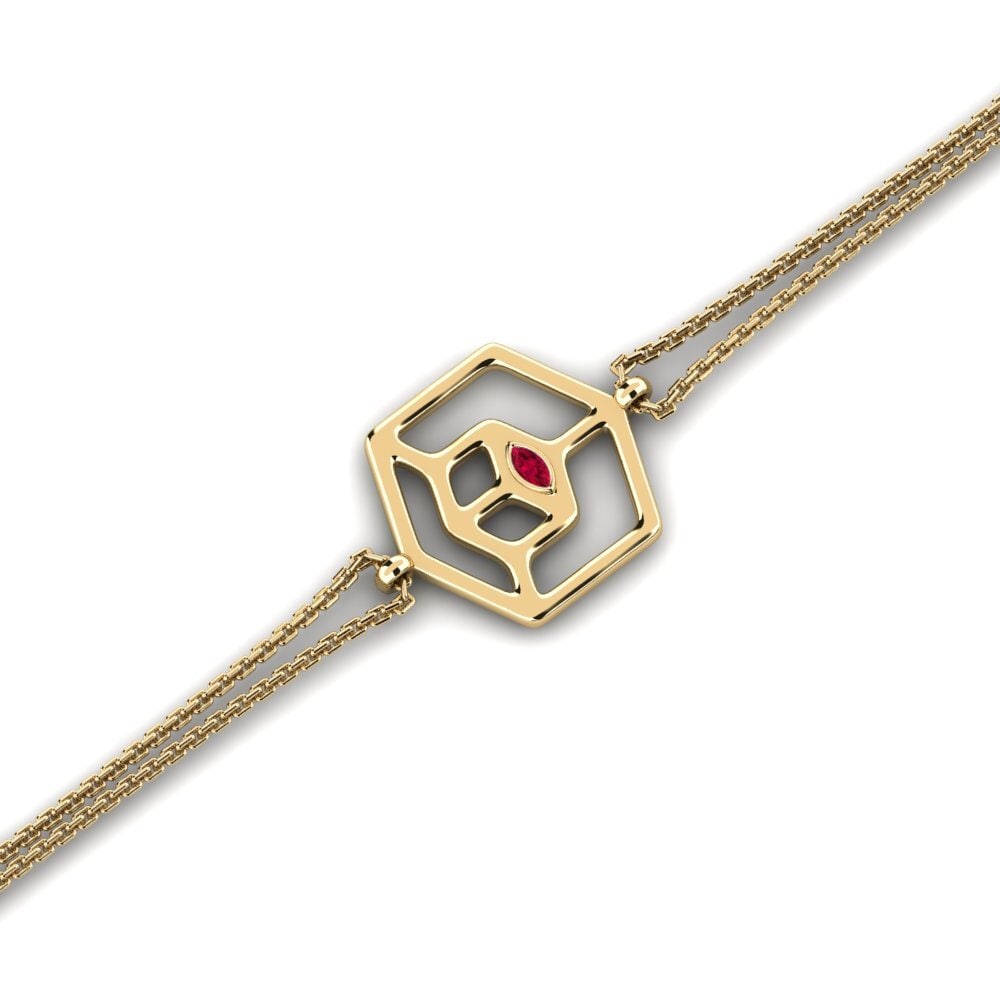 Marquise Ruby Women's Bracelet Efyarumo