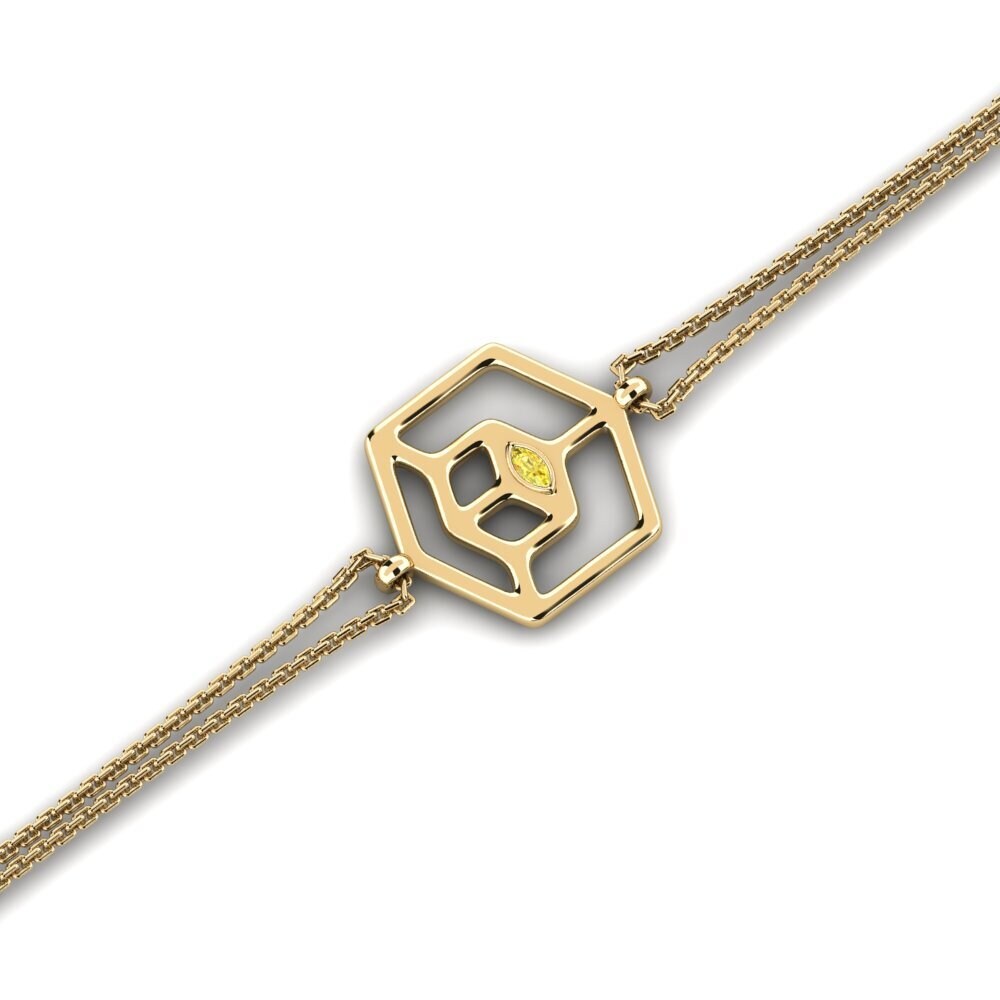 Marquise Yellow Sapphire Women's Bracelet Efyarumo
