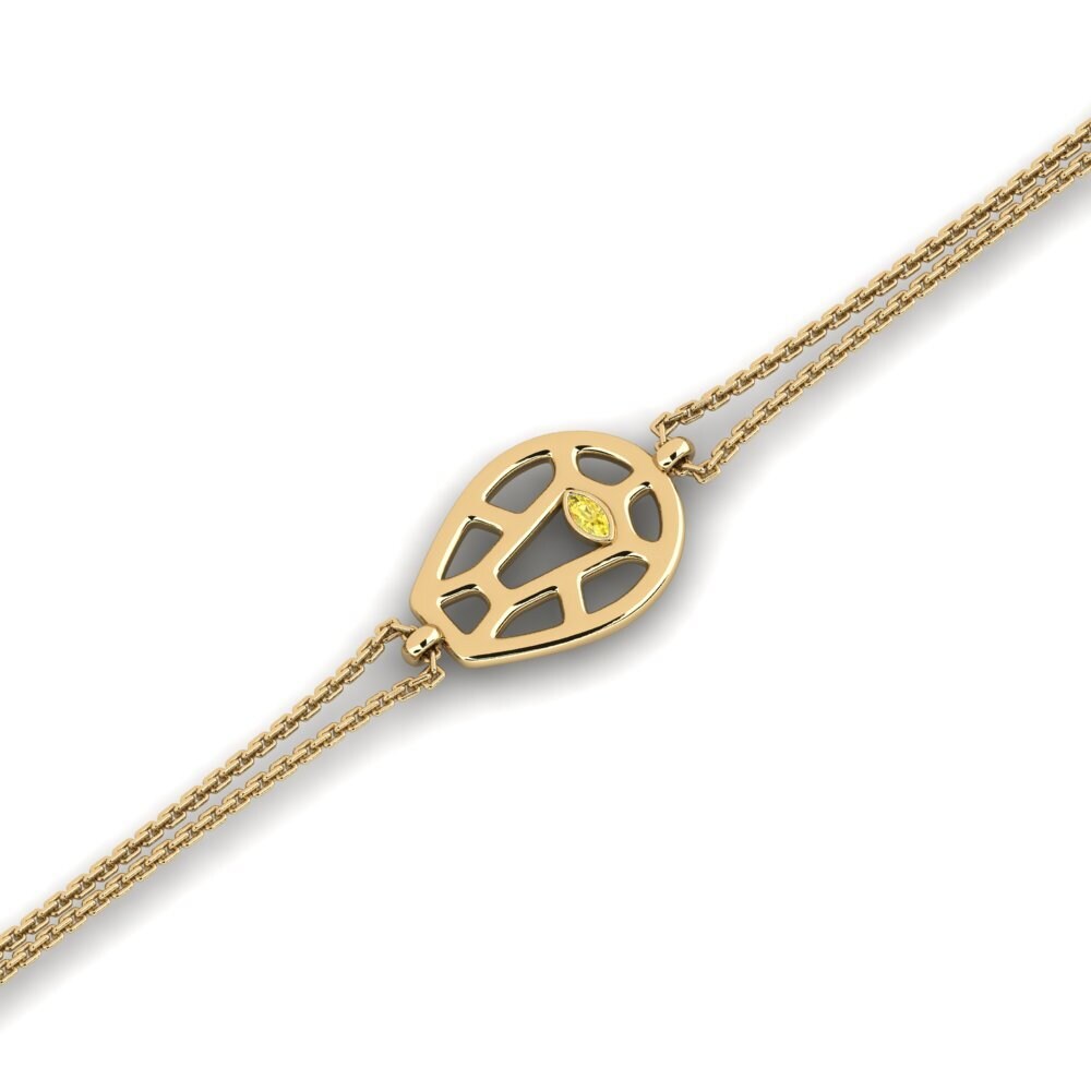 Marquise Yellow Sapphire Women's Bracelet Eksallok