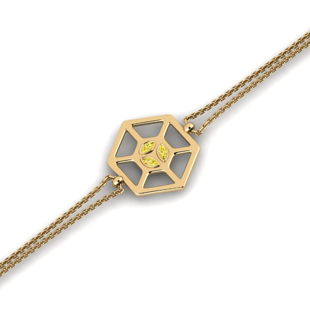 Marquise Yellow Sapphire Women's Bracelet Elaniuqniuqs